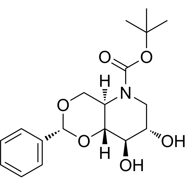 4,6-O-Benzylidene-N-(tert-butoxycarbonyl)-1,5-imino-D-glucitol 133697-16-2